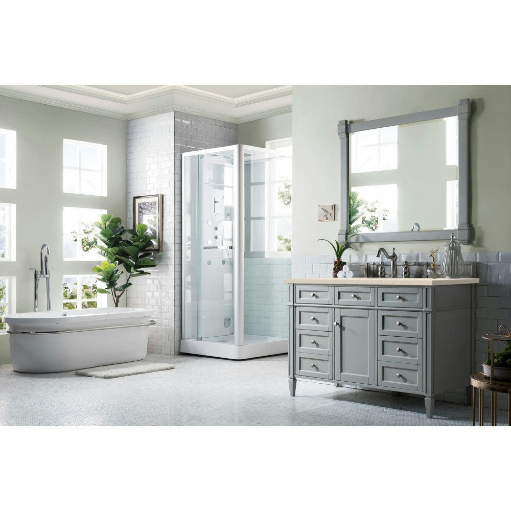 Brittany 48" Urban Gray Single Vanity w/ 3 CM Eternal Marfil Quartz Top