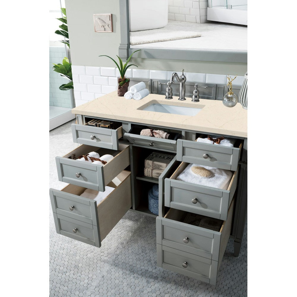 Brittany 48" Urban Gray Single Vanity w/ 3 CM Eternal Marfil Quartz Top