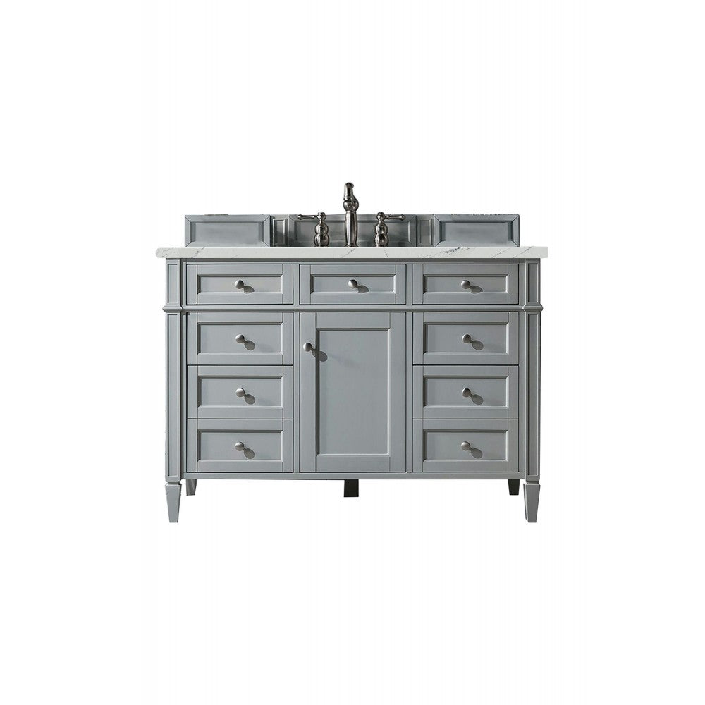 Brittany 48" Urban Gray Single Vanity w/ 3 CM Ethereal Noctis Quartz Top