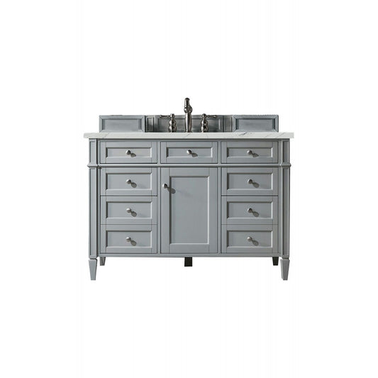 Brittany 48" Urban Gray Single Vanity w/ 3 CM Ethereal Noctis Quartz Top
