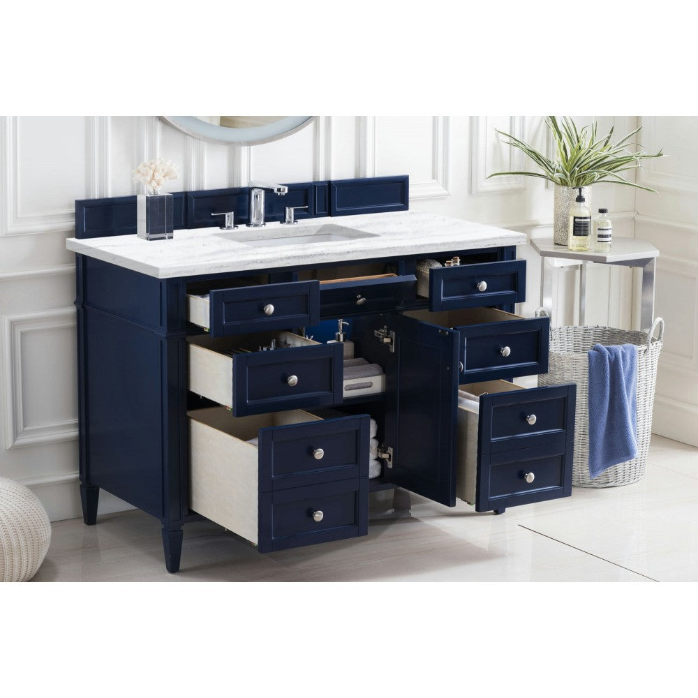Brittany 48" Victory Blue Single Vanity w/ 3 CM Arctic Fall Solid Surface Top