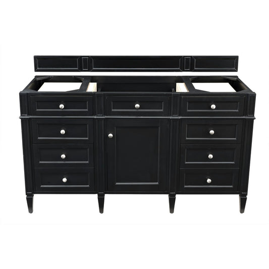 Brittany 60" Single Vanity, Black Onyx