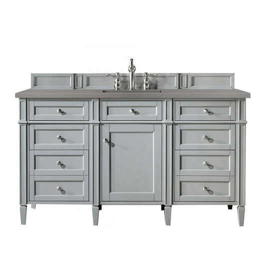 Brittany 60" Urban Gray Single Vanity w/ 3 CM Gray Expo Quartz Top