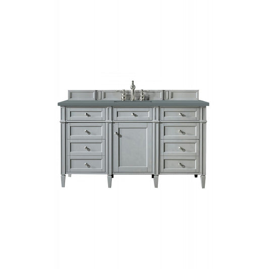 Brittany 60" Urban Gray Single Vanity w/ 3 CM Cala Blue Quartz Top