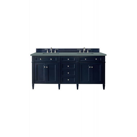 Brittany 72" Victory Blue Double Vanity w/ 3 CM Cala Blue Quartz Top
