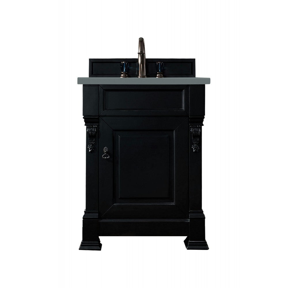 Brookfield 26" Single Vanity, Antique Black w/ 3 CM Cala Blue Quartz Top