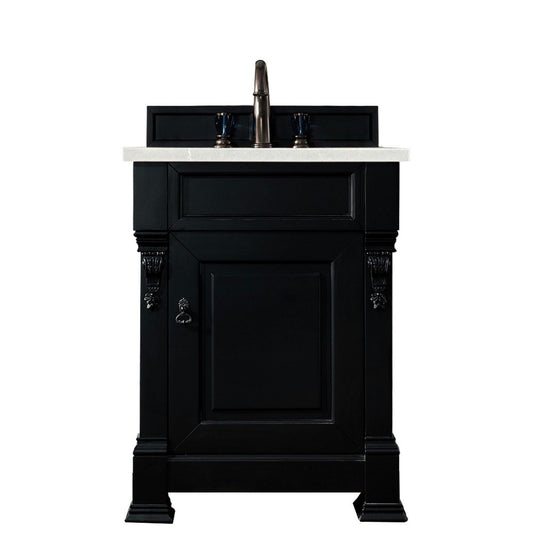 Brookfield 26" Single Vanity, Antique Black w/ 3 CM Eternal Serena Quartz Top