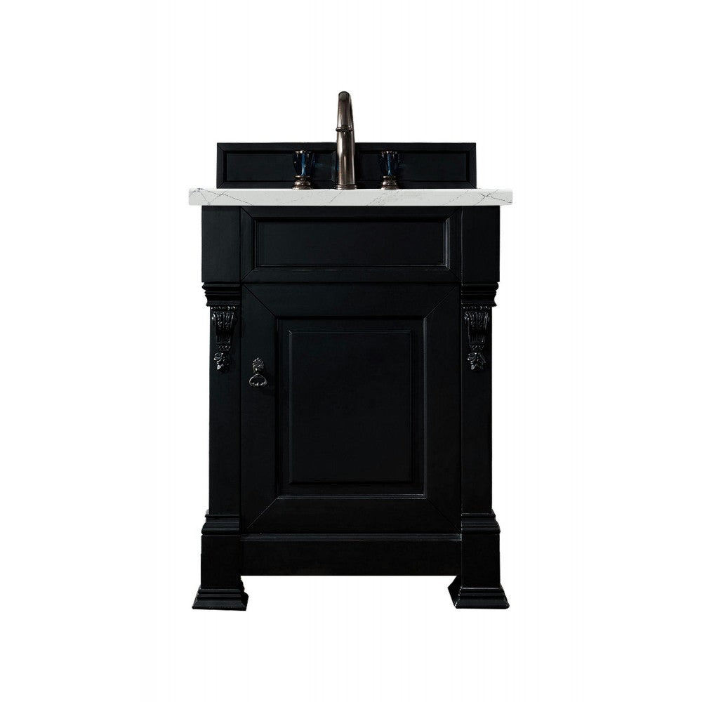Brookfield 26" Single Vanity, Antique Black w/ 3 CM Ethereal Noctis Quartz Top