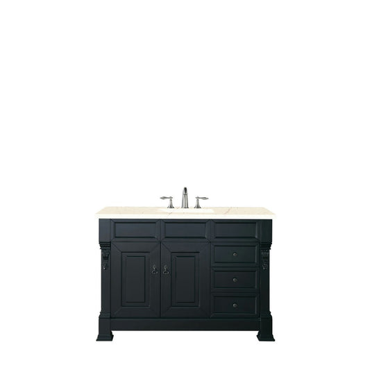 Brookfield 48" Single Vanity, Antique Black w/ 3 CM Eternal Marfil Quartz Top