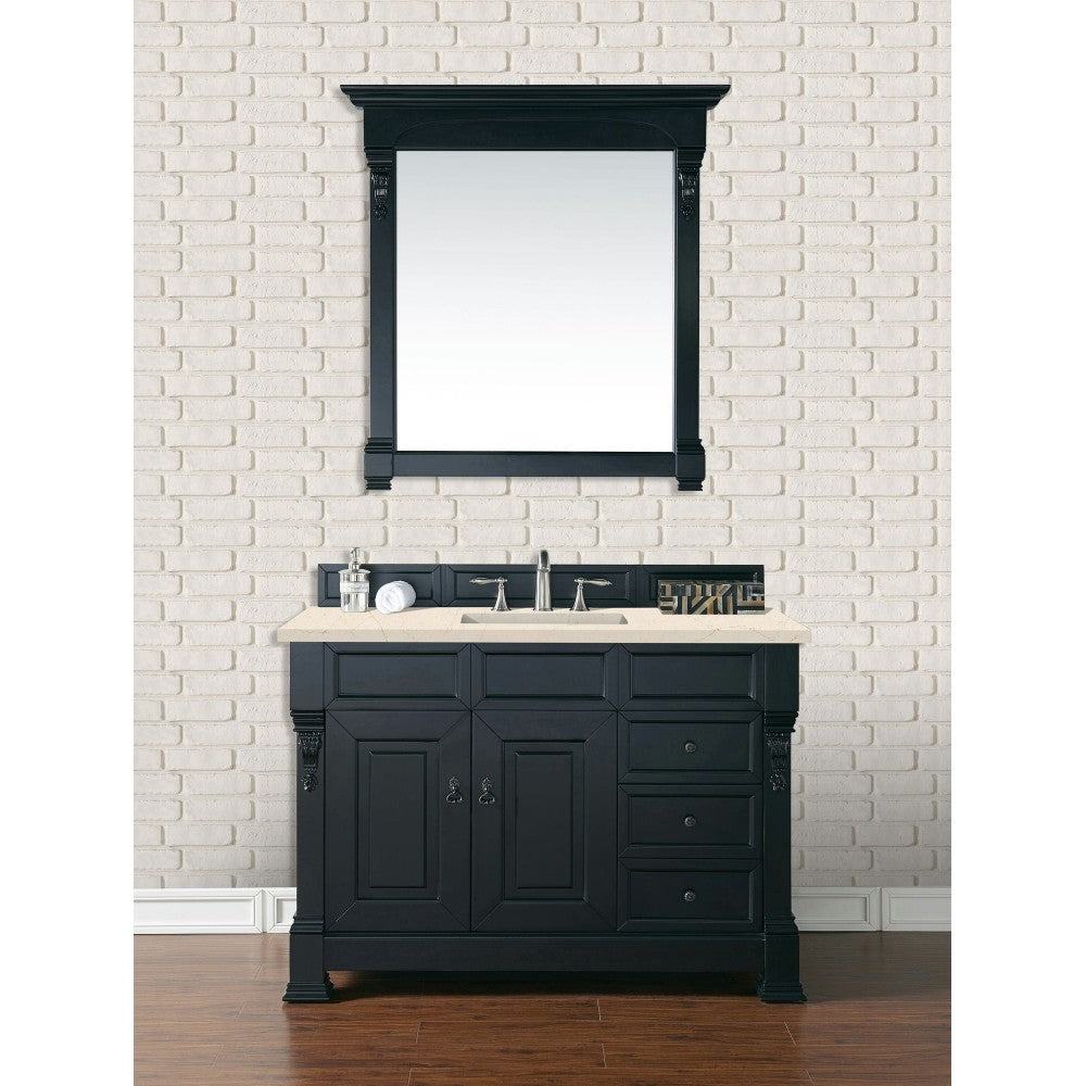 Brookfield 48" Single Vanity, Antique Black w/ 3 CM Eternal Marfil Quartz Top