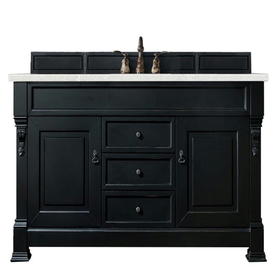 Brookfield 60" Single Vanity, Antique Black w/ 3 CM Eternal Serena Quartz Top