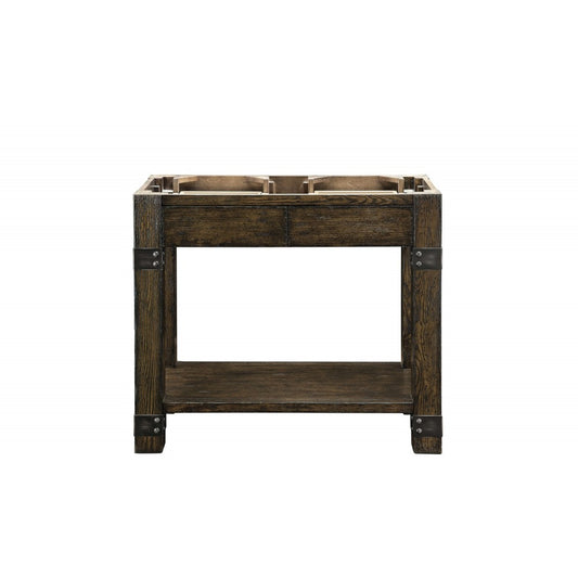 Brooklyn 39.5" Wooden Sink Console, Rustic Ash