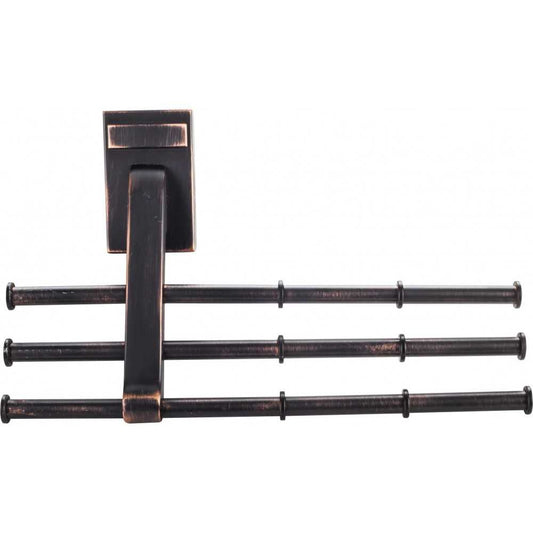 3" Center-to-Center Brushed Oil Rubbed Bronze Twisted Zurich Cabinet Pull