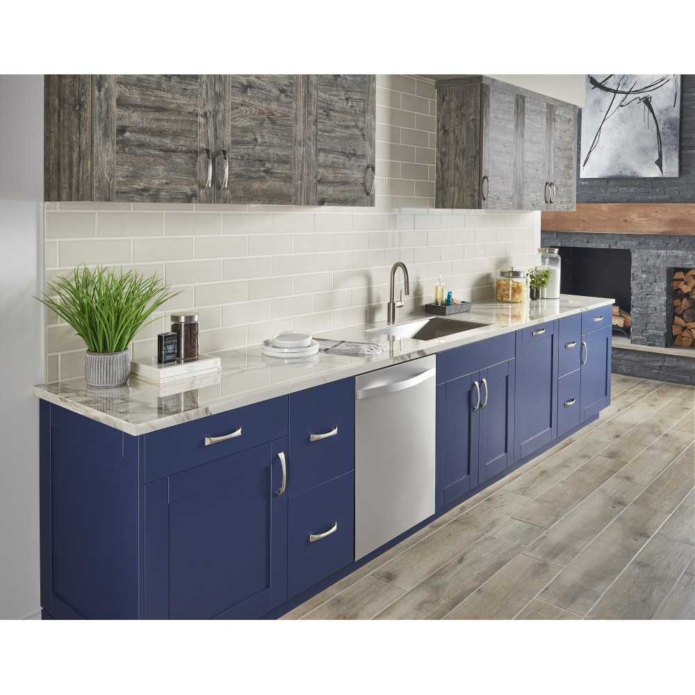 48" Gray Katara Vanity, White Carrara Marble Vanity Top, undermount rectangle bowl