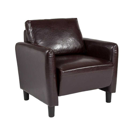 Candler Park Upholstered Chair in Brown LeatherSoft