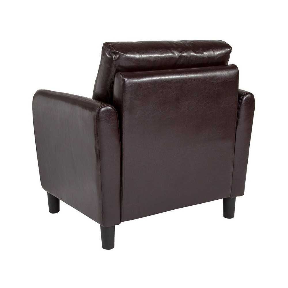Candler Park Upholstered Chair in Brown LeatherSoft