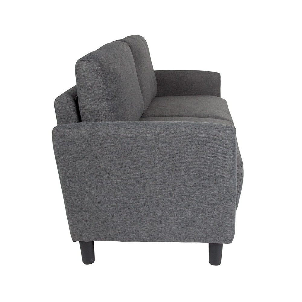 Candler Park Upholstered Sofa in Dark Gray Fabric