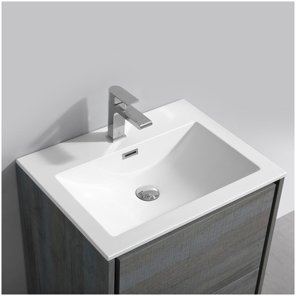 Catania 24" Ocean Gray Wall Hung Modern Bathroom Vanity w/ Medicine Cabinet