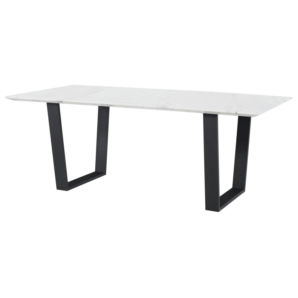 Catrine White Stone Dining Table, HGNA484