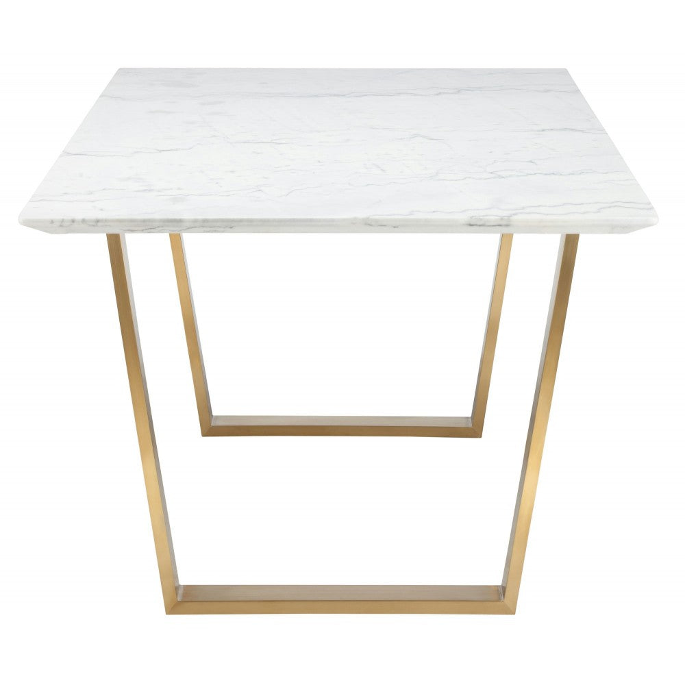 Catrine White Stone Dining Table, HGSX139