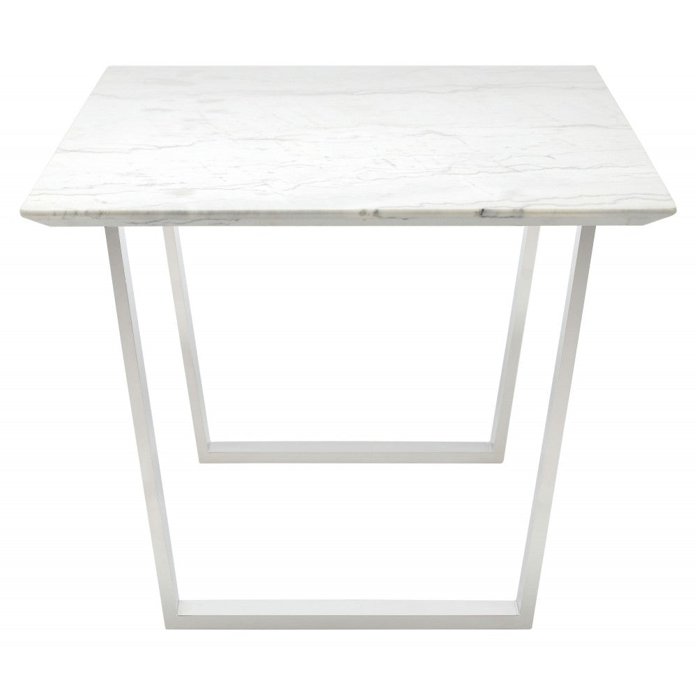 Catrine White Stone Dining Table, HGSX192