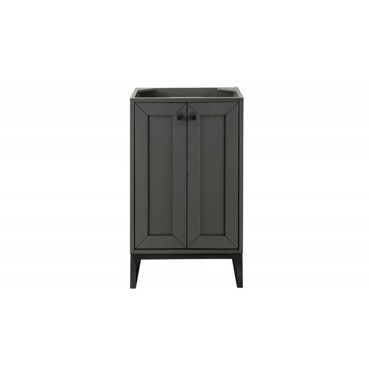 Chianti 20" Single Vanity Cabinet, Mineral Gray, Matte Black