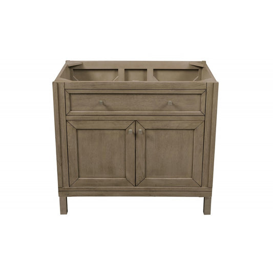 Chicago 36" Single Vanity Whitewashed Walnut
