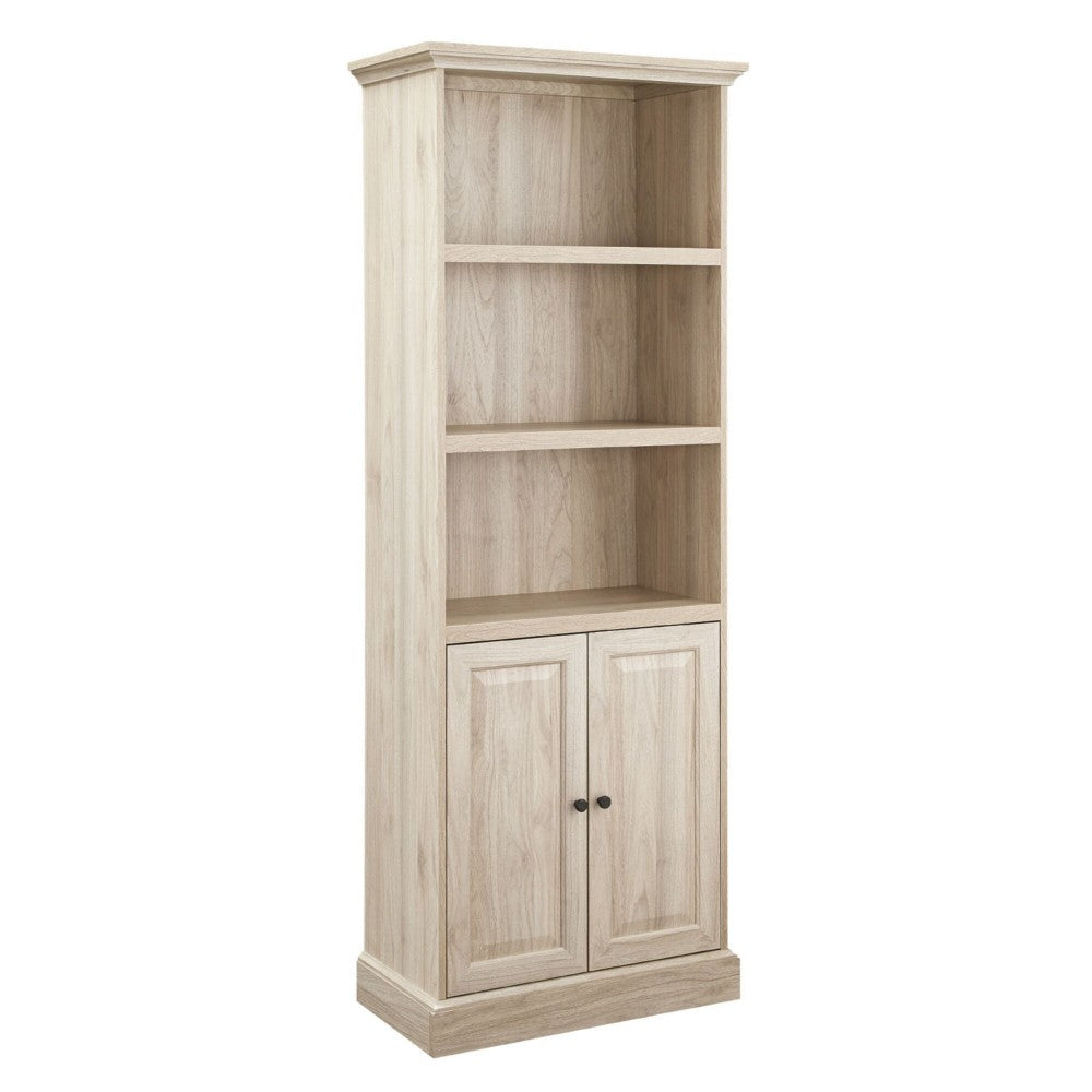 Classic Beveled Door Hutch Bookshelf - Birch