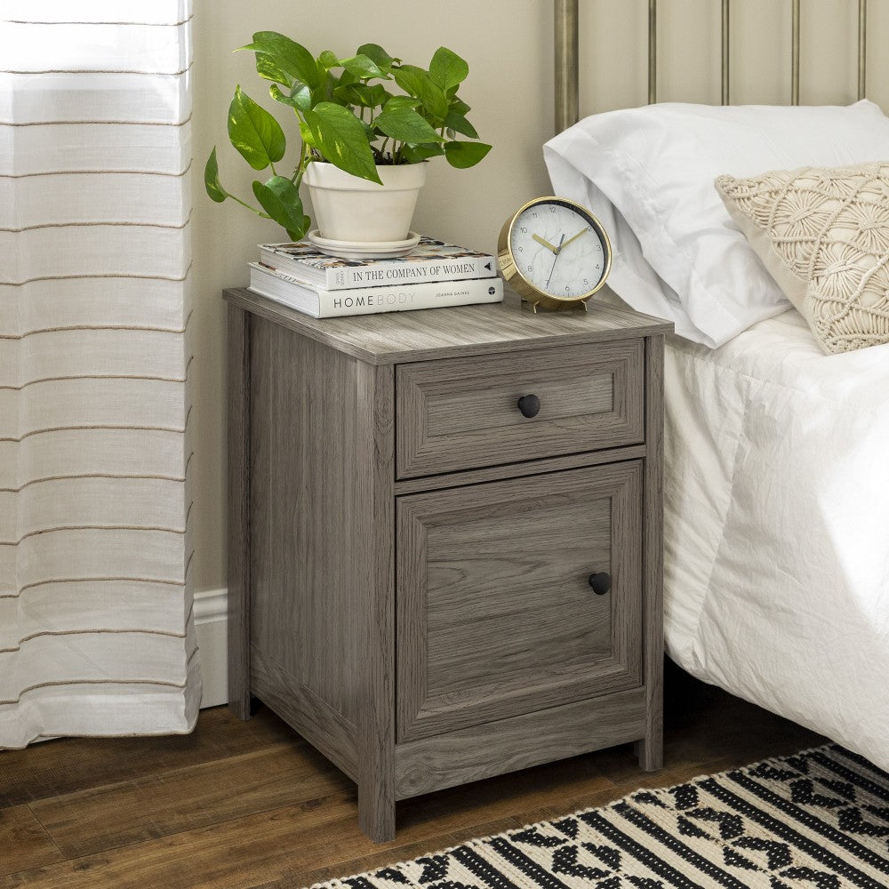 Classic Groove Nightstand - Slate Gray