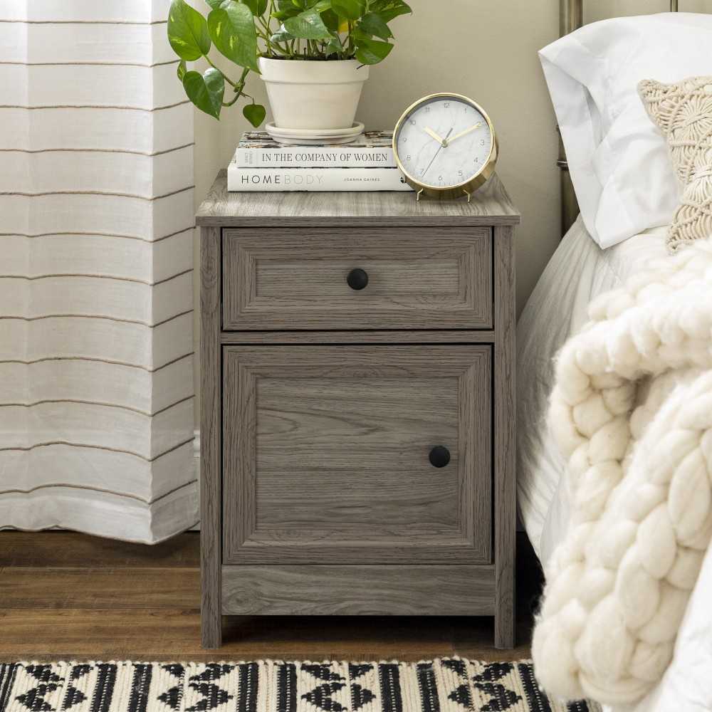 Classic Groove Nightstand - Slate Gray