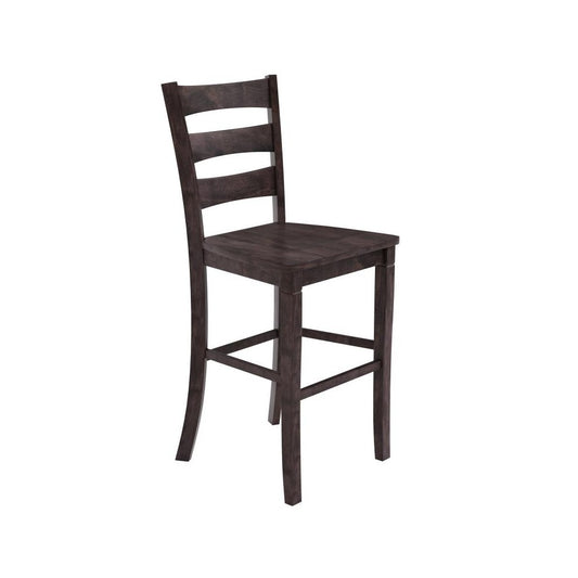 Classic Ladderback Bar Height Barstool - Gray Wash Walnut