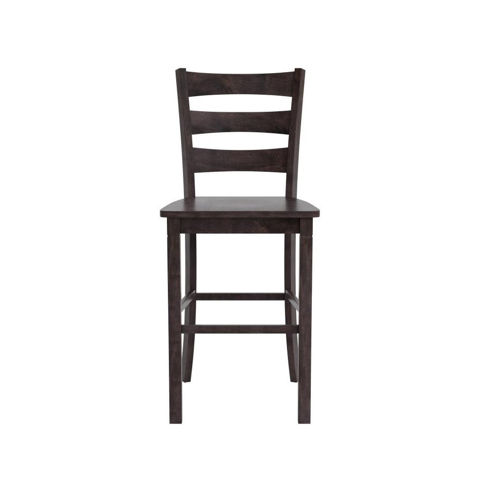 Classic Ladderback Bar Height Barstool - Gray Wash Walnut