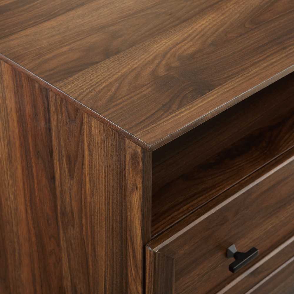 Clyde Classic 2 Drawer Nightstand - Dark Walnut