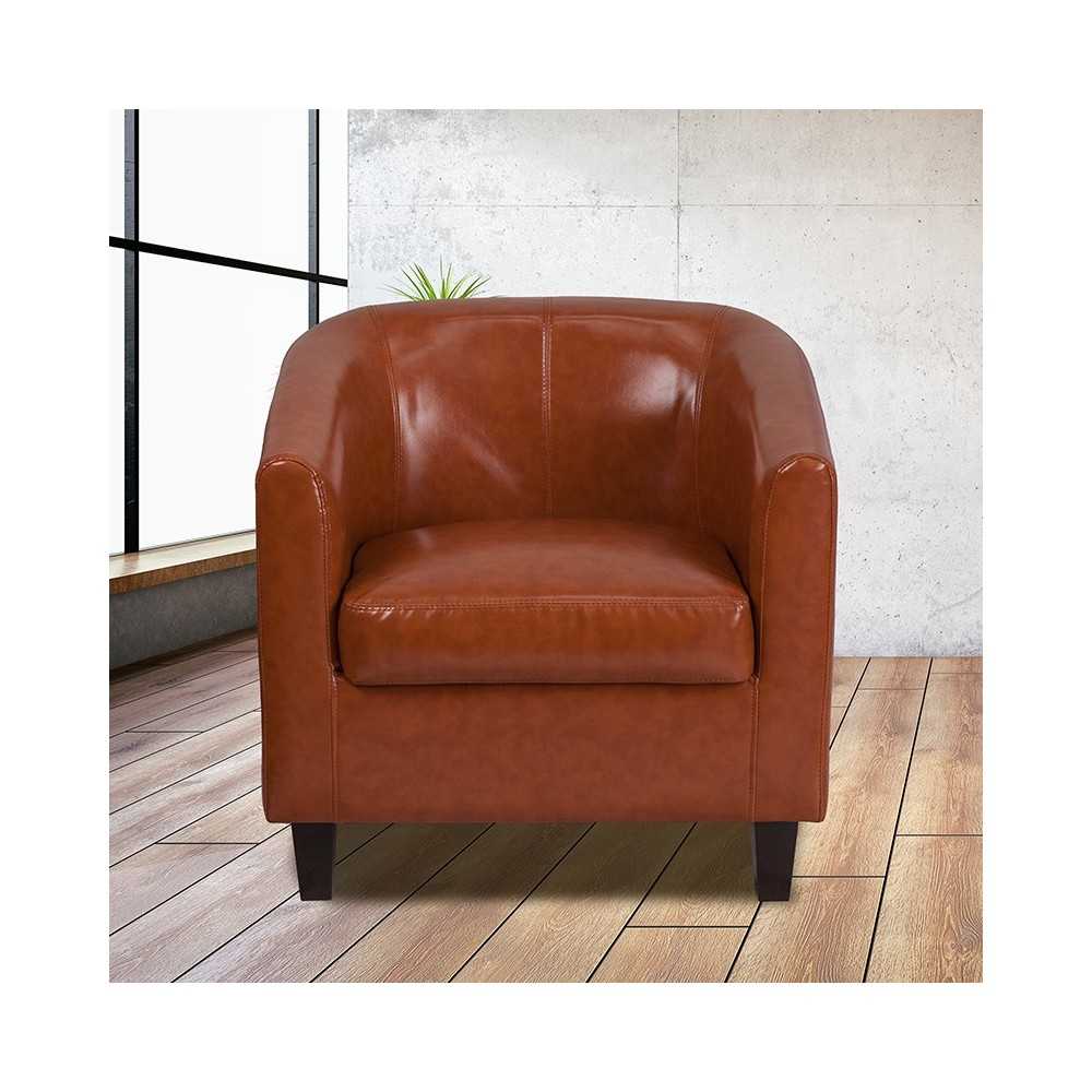 Cognac LeatherSoft Lounge Chair