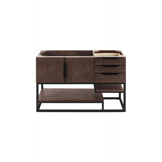Columbia 48" Single Vanity, Coffee Oak, Matte Black