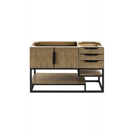 Columbia 48" Single Vanity, Latte Oak, Matte Black