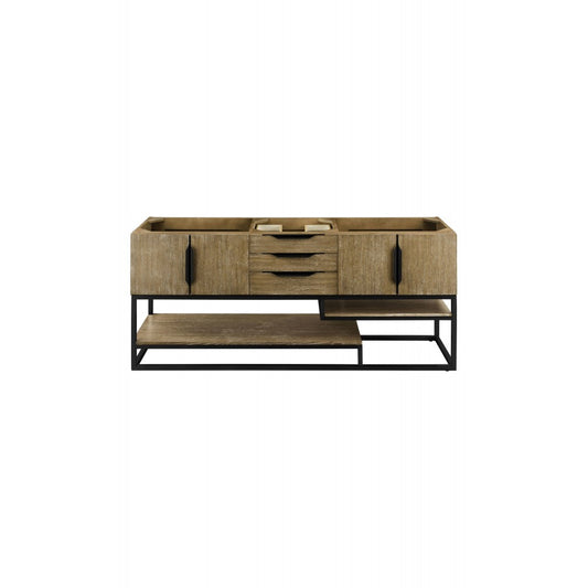 Columbia 72" Vanity Latte Oak, Matte Black