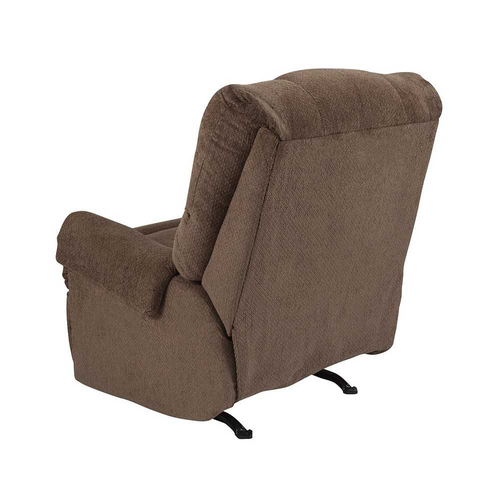 Contemporary Kelly Bark Super Soft Microfiber Rocker Recliner