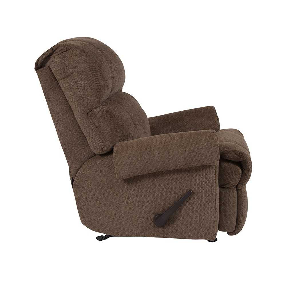 Contemporary Kelly Bark Super Soft Microfiber Rocker Recliner
