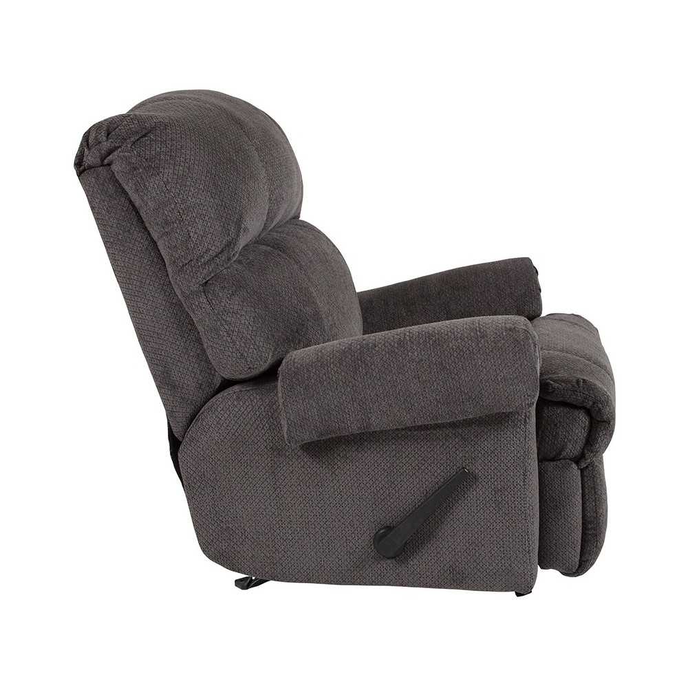 Contemporary Kelly Gray Super Soft Microfiber Rocker Recliner