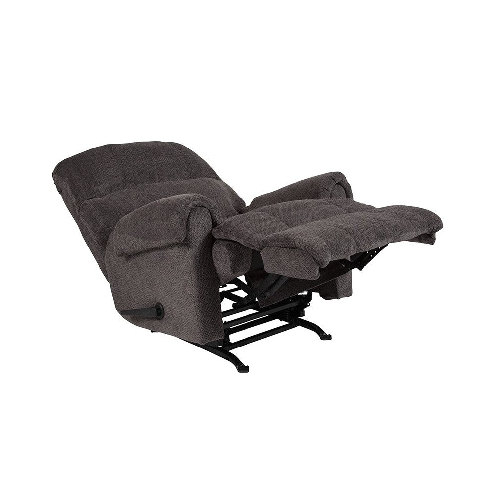 Contemporary Kelly Gray Super Soft Microfiber Rocker Recliner