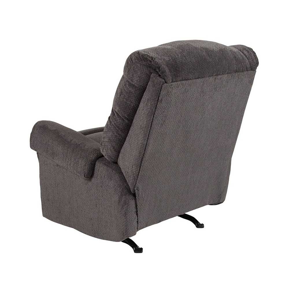Contemporary Kelly Gray Super Soft Microfiber Rocker Recliner