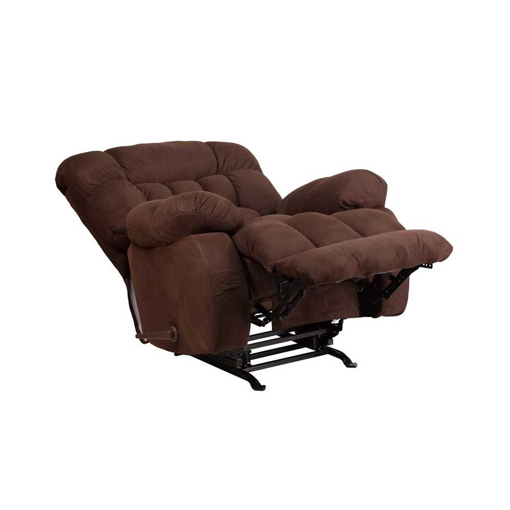 Contemporary Softsuede Fudge Microfiber Rocker Recliner
