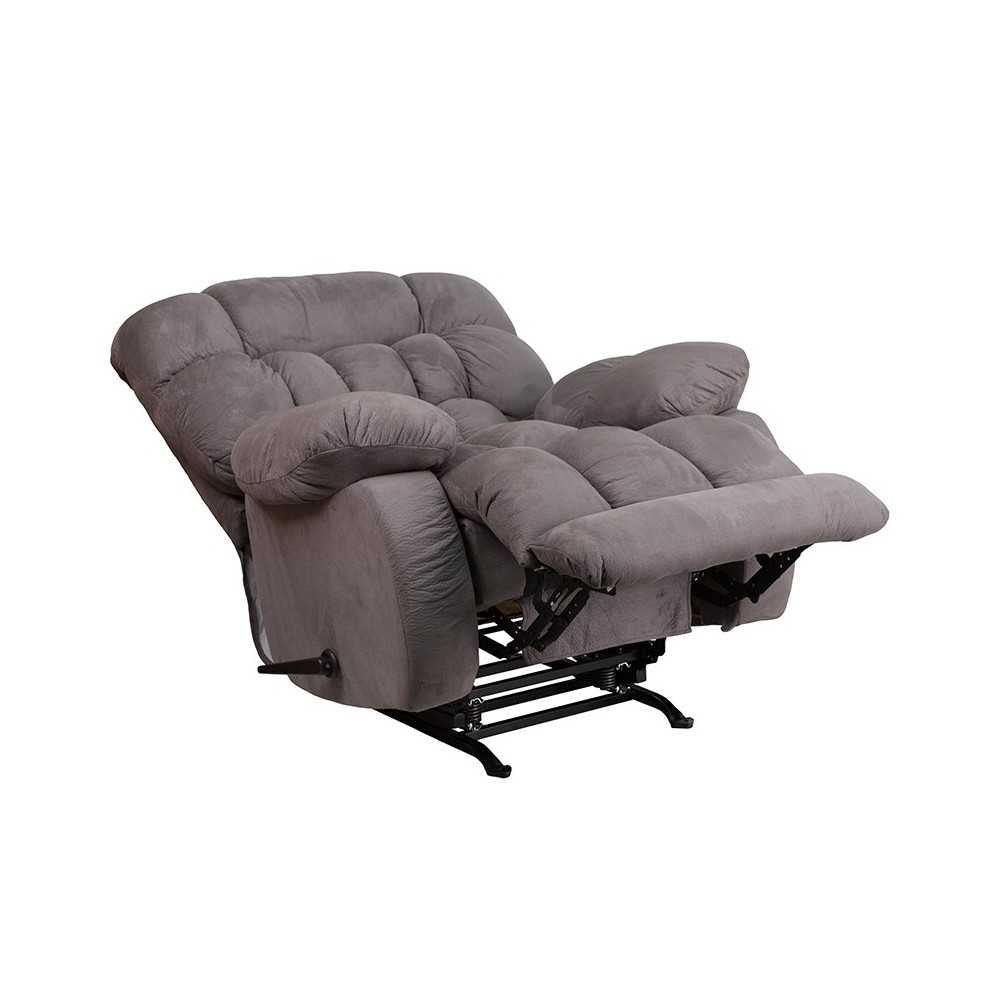 Contemporary Softsuede Graphite Microfiber Rocker Recliner