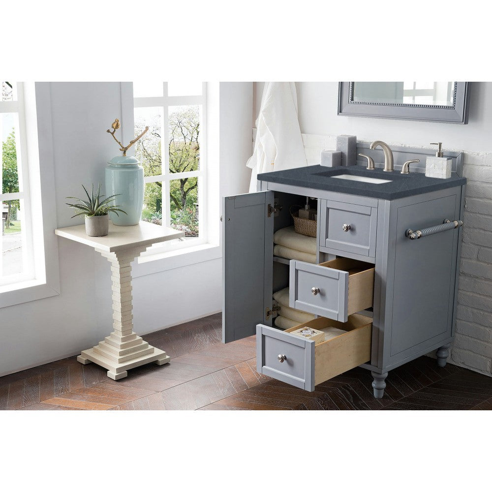 Copper Cove Encore 30" Single Vanity Silver Gray w/3 CM Soapstone Quartz Top