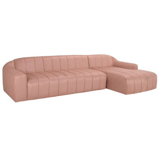 Coraline Petal Microsuede Fabric Sectional Sofa, HGSN420