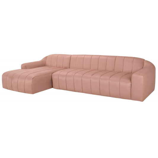 Coraline Petal Microsuede Fabric Sectional Sofa, HGSN425