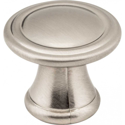 1-7/16" Diameter Brushed Oil Rubbed Bronze Button Glass Harlow Cabinet Knob