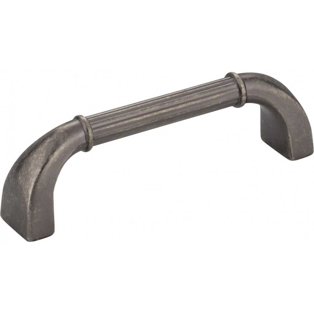 1-3/16" Overall Length Brushed Pewter Square Milan 1 Cabinet Knob