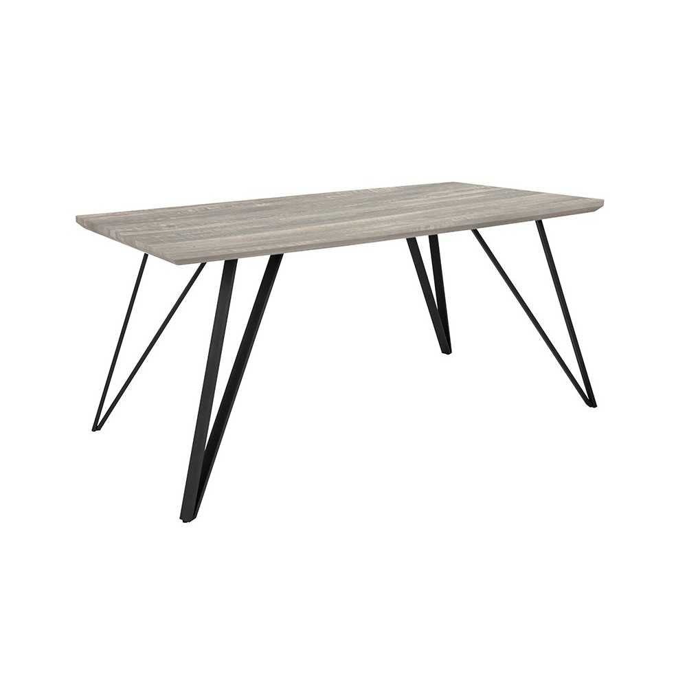 Corinth 31.5" x 63" Rectangular Dining Table in Distressed Gray Wood Finish